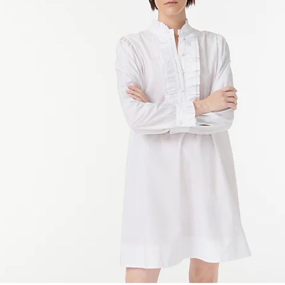 Jcrew ruffle front dress
